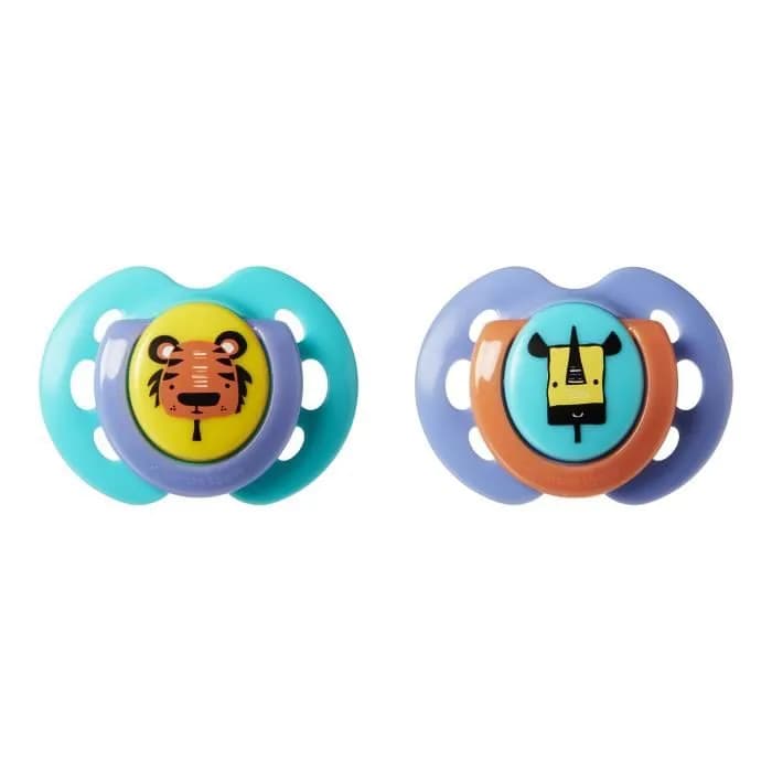 TOMMEE T Lot de 2 Sucettes CTN Fun 0-6m mixte