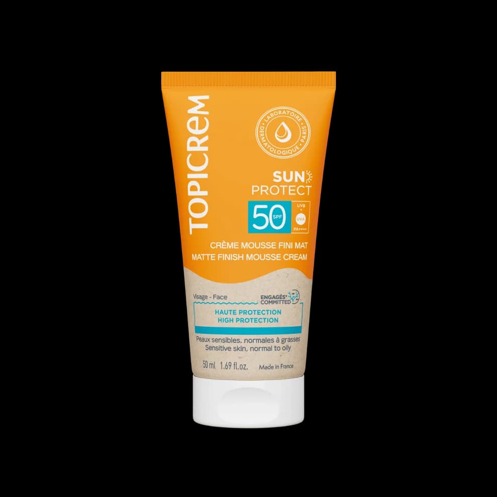 TOPICREM SUN CREME MOUSSE FINI MAT SPF50 50M