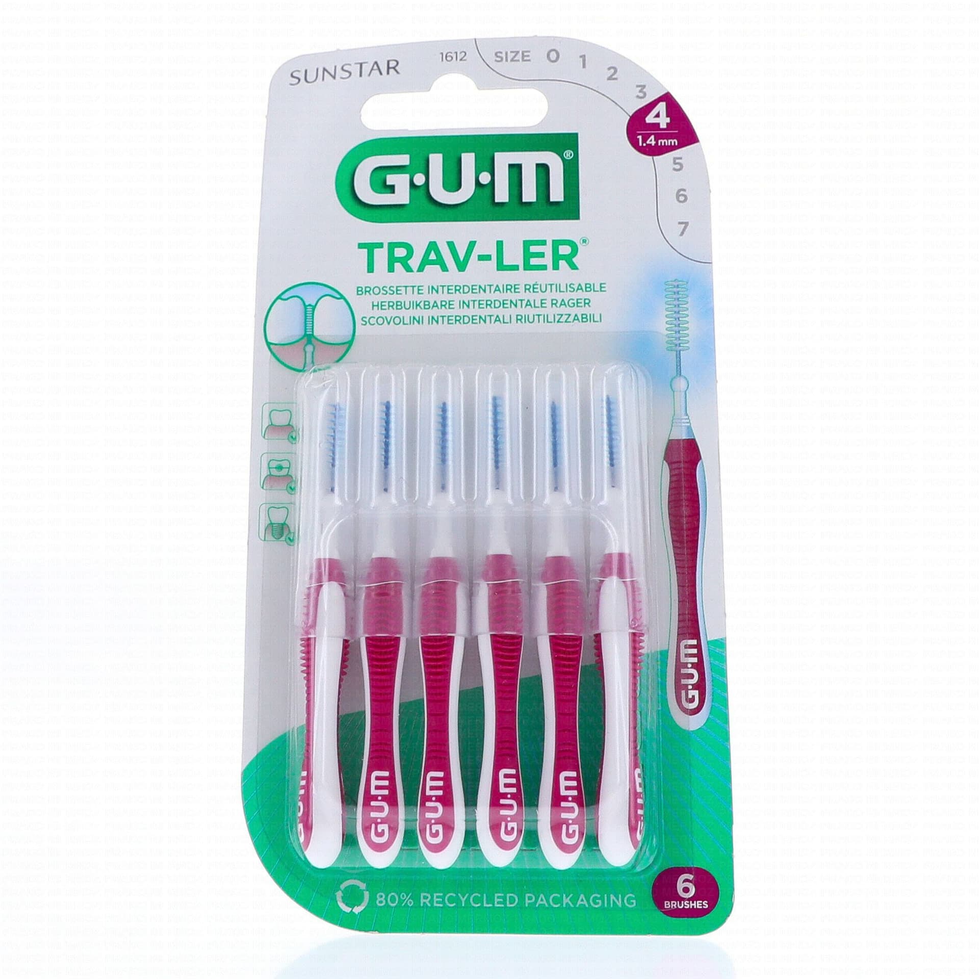 GUM INTERDENTAIRE TRAVLER 1,1 X4