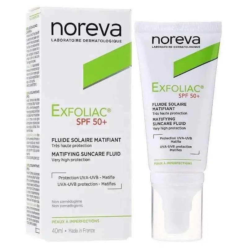 NOREVA EXFOLIAC FLUIDE SOLAIRE SPF50+ 40ML